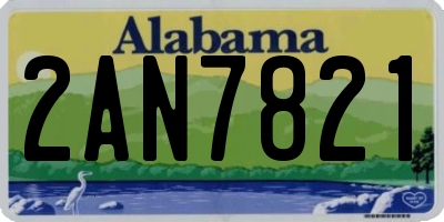 AL license plate 2AN7821