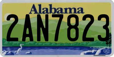 AL license plate 2AN7823