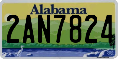 AL license plate 2AN7824