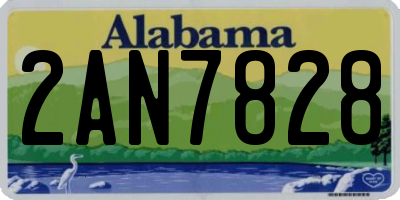 AL license plate 2AN7828