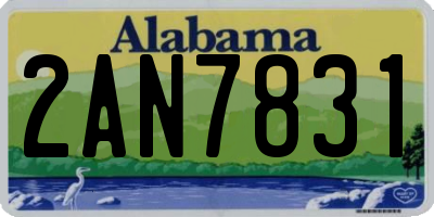 AL license plate 2AN7831