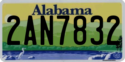 AL license plate 2AN7832