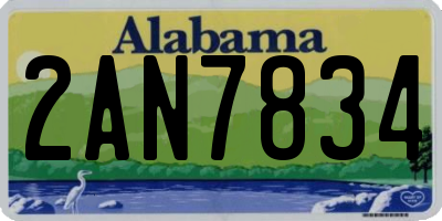 AL license plate 2AN7834