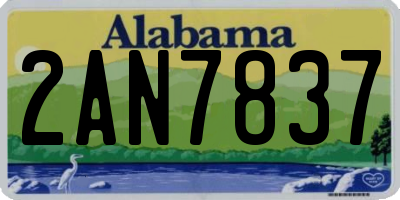 AL license plate 2AN7837