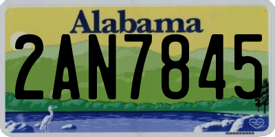AL license plate 2AN7845