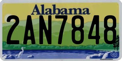 AL license plate 2AN7848