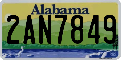 AL license plate 2AN7849