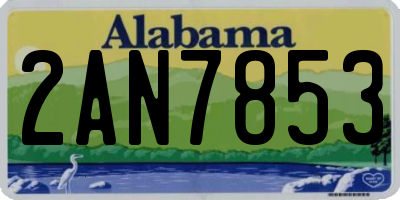 AL license plate 2AN7853