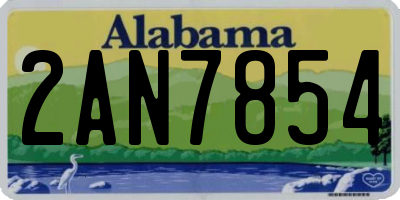 AL license plate 2AN7854