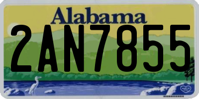 AL license plate 2AN7855
