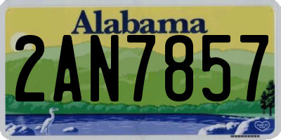 AL license plate 2AN7857