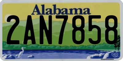 AL license plate 2AN7858