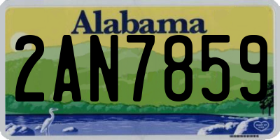 AL license plate 2AN7859
