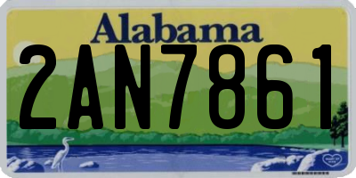 AL license plate 2AN7861