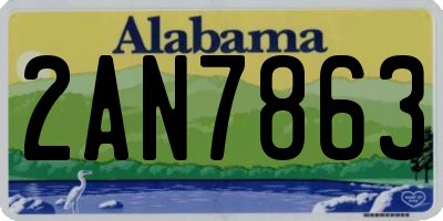 AL license plate 2AN7863