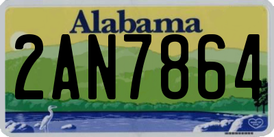 AL license plate 2AN7864