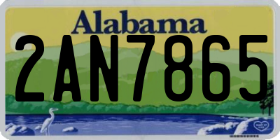 AL license plate 2AN7865