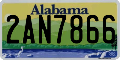AL license plate 2AN7866