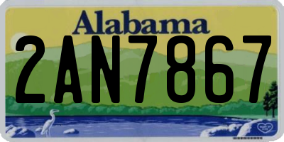 AL license plate 2AN7867