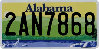 AL license plate 2AN7868
