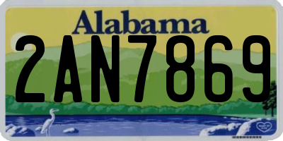 AL license plate 2AN7869