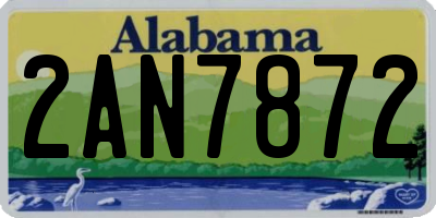 AL license plate 2AN7872