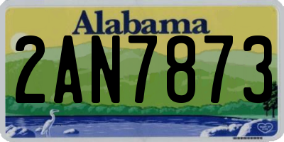 AL license plate 2AN7873
