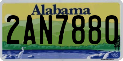 AL license plate 2AN7880