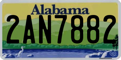 AL license plate 2AN7882