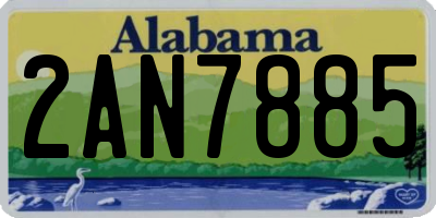 AL license plate 2AN7885