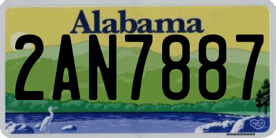 AL license plate 2AN7887