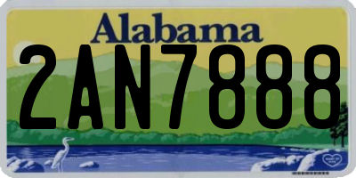 AL license plate 2AN7888