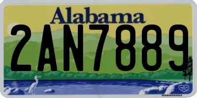 AL license plate 2AN7889