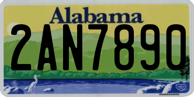 AL license plate 2AN7890