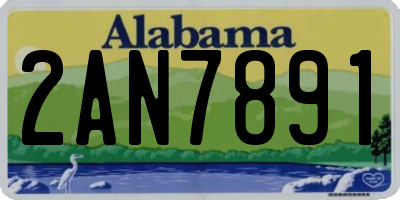 AL license plate 2AN7891