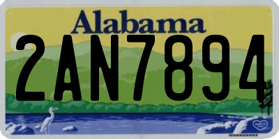 AL license plate 2AN7894