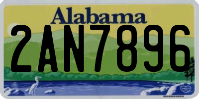 AL license plate 2AN7896