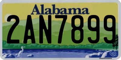 AL license plate 2AN7899