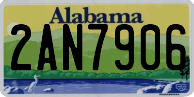 AL license plate 2AN7906