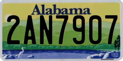 AL license plate 2AN7907