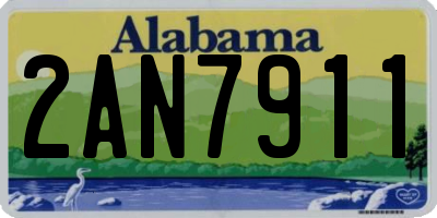 AL license plate 2AN7911