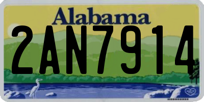 AL license plate 2AN7914