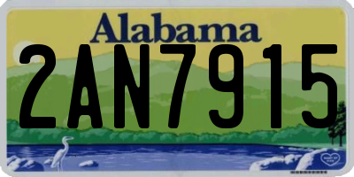 AL license plate 2AN7915