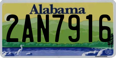 AL license plate 2AN7916