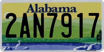 AL license plate 2AN7917