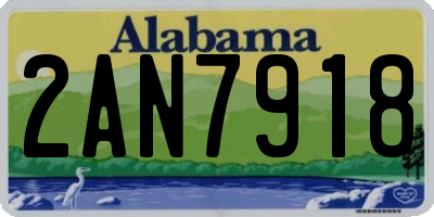 AL license plate 2AN7918