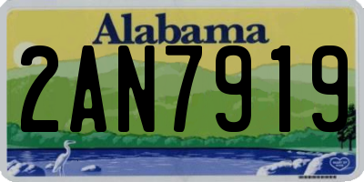 AL license plate 2AN7919