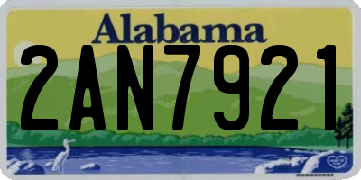 AL license plate 2AN7921