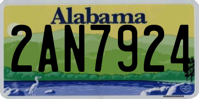 AL license plate 2AN7924