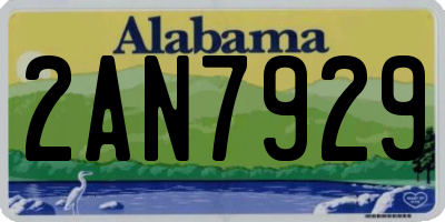 AL license plate 2AN7929